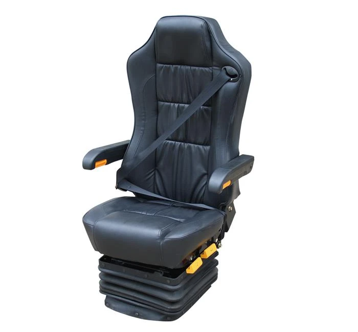 Yutong Daewoo Qingnian Zhongda Dongfeng Coach Bus Seat z regulacją wysokości zawieszenia pneumatycznego Trzy punkty Seatbelt Vinyl Skórzana okładka